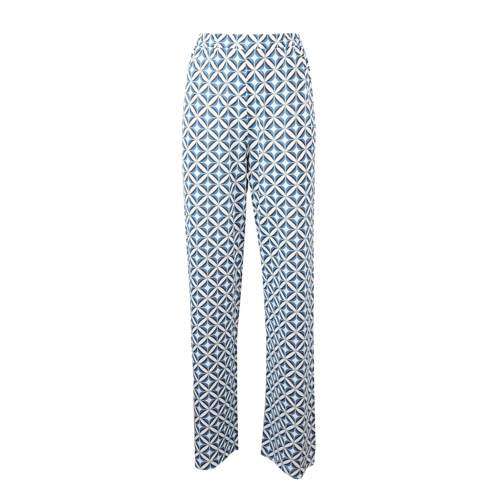 PANTALONE ABATE BIANCO E BLU