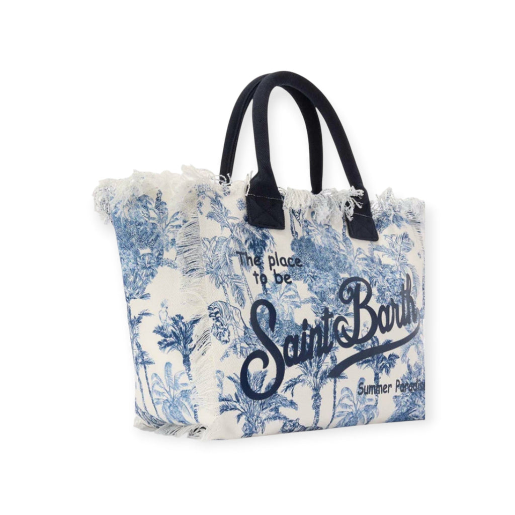 BORSA VANITY BLU E BIANCA