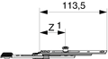 TERMINALE PER ARCO MM SUPERIORE CON 1 FUNGO ARGENTO