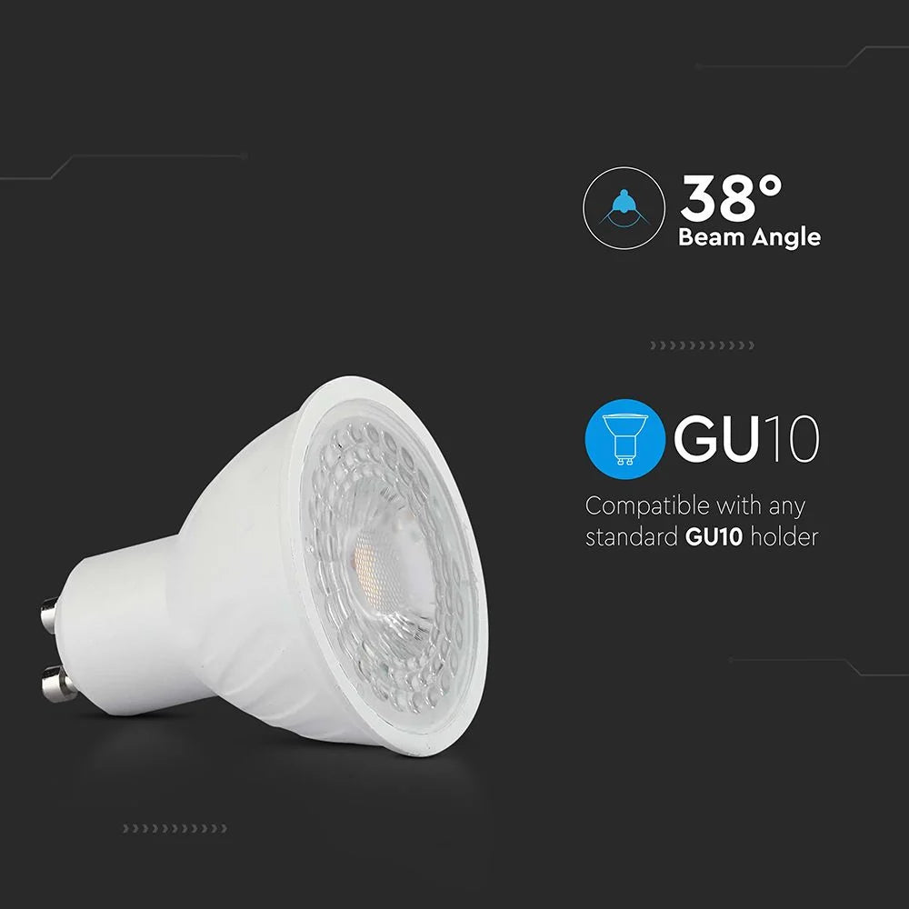 Faretto LED GU10 7,5W 110° Copertura Trasparente 3000K