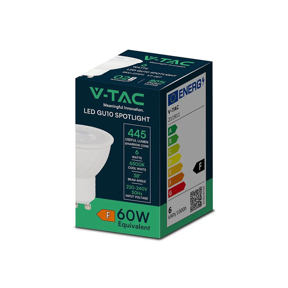 Faretto LED GU10 7,5W 110° Copertura Trasparente 3000K