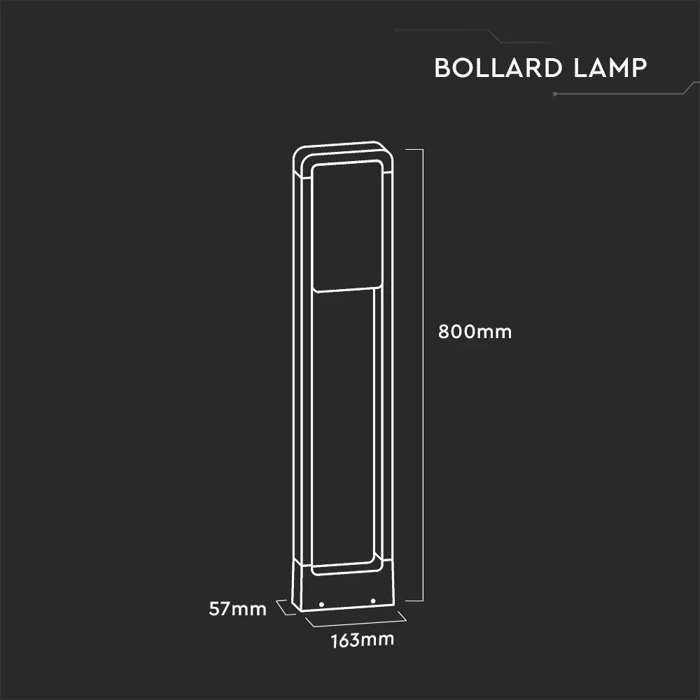 Paletto LED V‑TAC 10 W Samsung 4000 K IP65 – Corpo Bianco