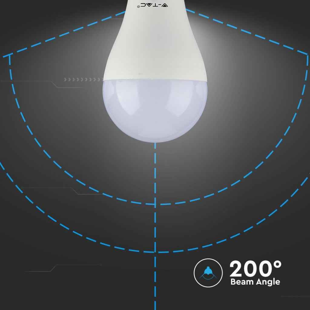 V-Tac Set 3 Lampadine LED E27 15W A65 6500K Luce Fredda