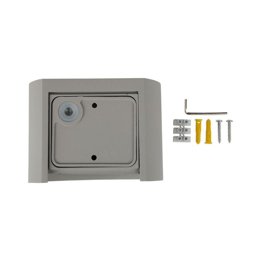 Lampada LED da Muro Doppio Fascio Regolabile 6W IP65 Grigio