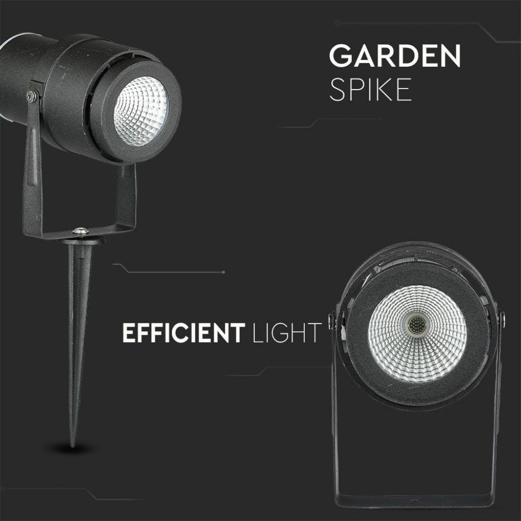 Faretto LED da Giardino 12W Nero Bianco Caldo 880lm