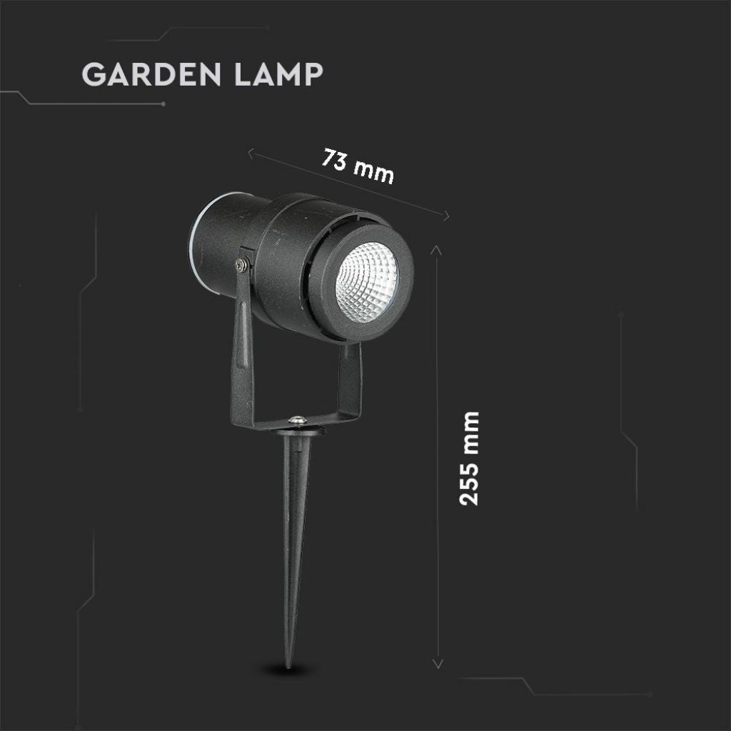 Faretto LED da Giardino 12W Nero Bianco Caldo 880lm