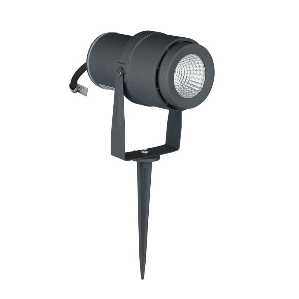 Faretto LED da Giardino con Picchetto 12W Grigio 4000K