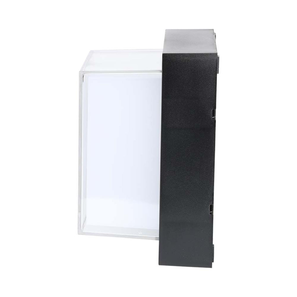 Lampada LED Muro Quadrata 12W 3000K IP65 Nera V-TAC