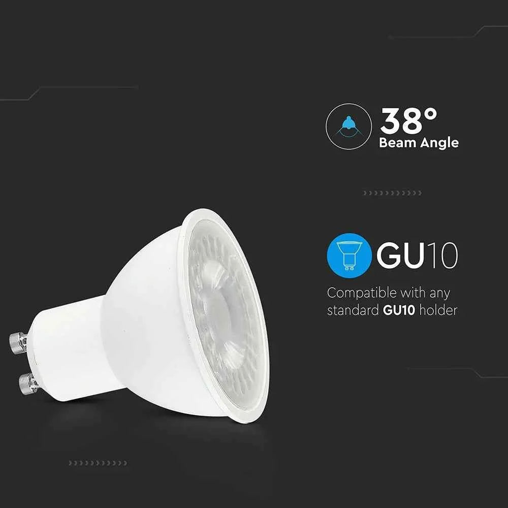 Faretto LED GU10 7.5W 3000K 38° Trasparente V-TAC