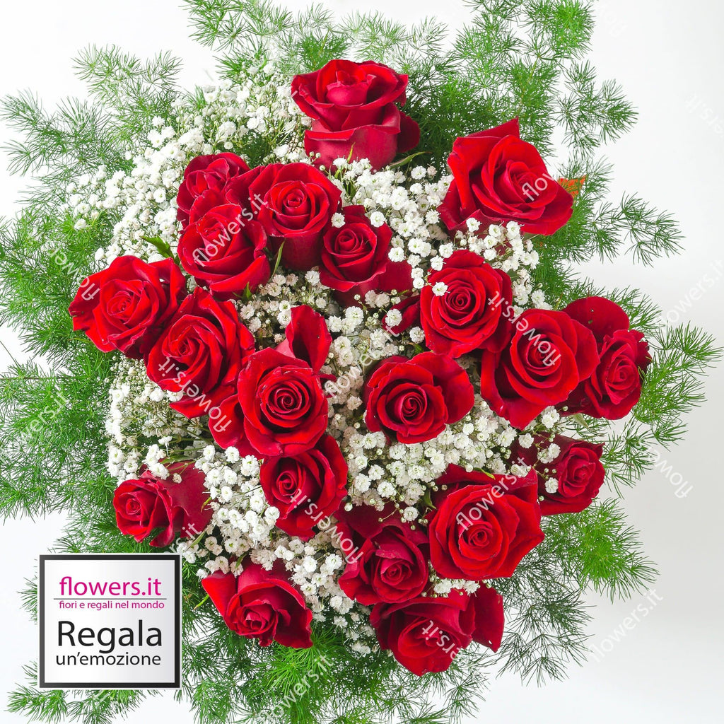 PASSIONE - Bouquet rose rosse