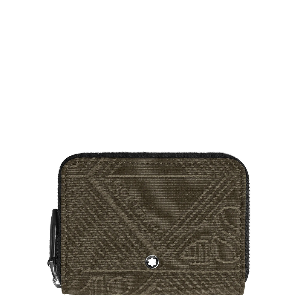Montblanc portafoglio con cerniera 2 scomparti mini 4810 kaki verde 220263