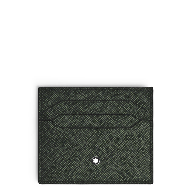 Montblanc portacarte 6 tasche sartorial tweed kaki 220390