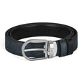 Montblanc cintura reversibile Tweed blue / nero 220965