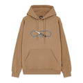 Propaganda Felpa con cappuccio e tasca a marsupio Logo Chain Hoodie 22FWPRFE736-52 camel