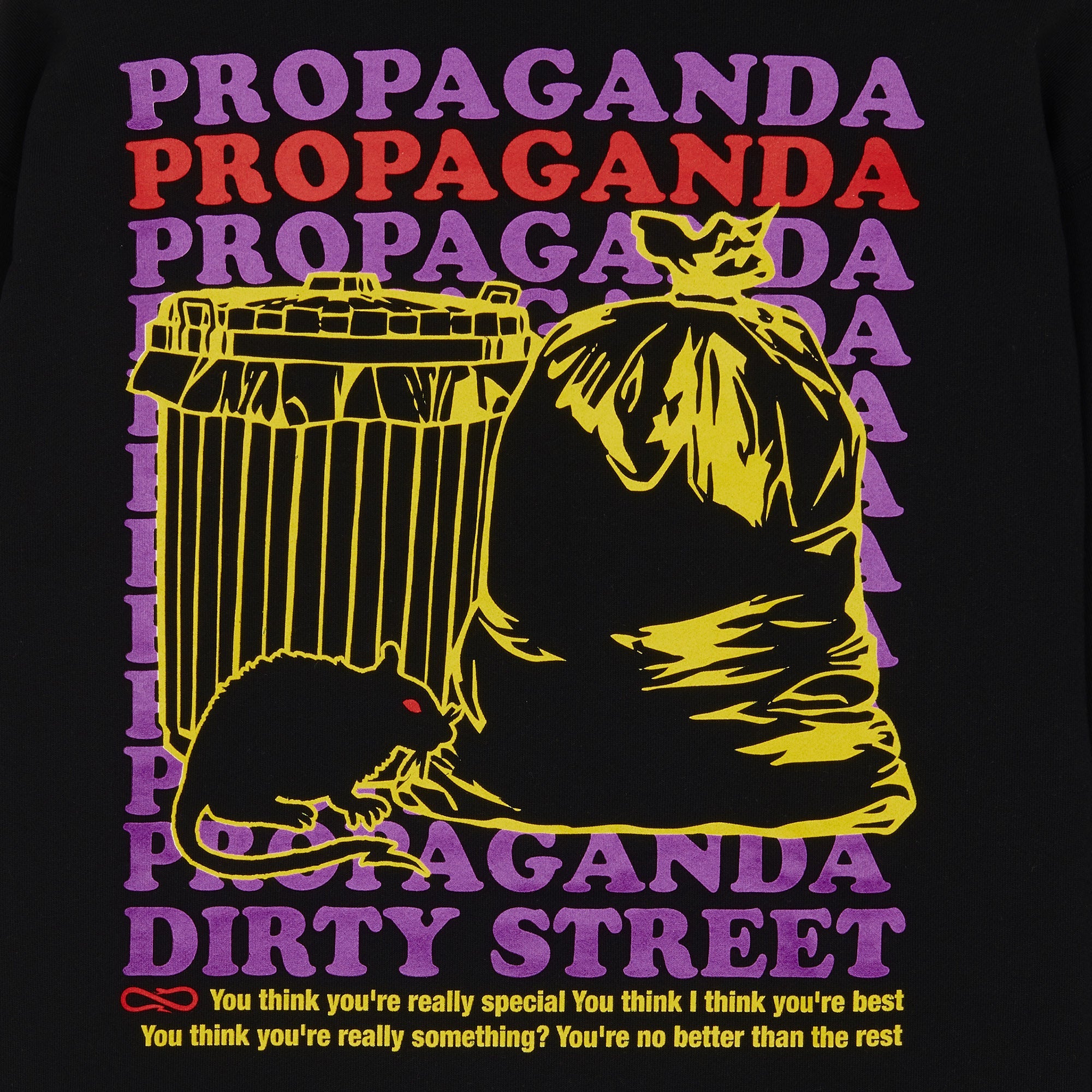 Propaganda felpa con cappuccio e tasca a marsupio Trash Hoodie 22FWPRFE758-01 black