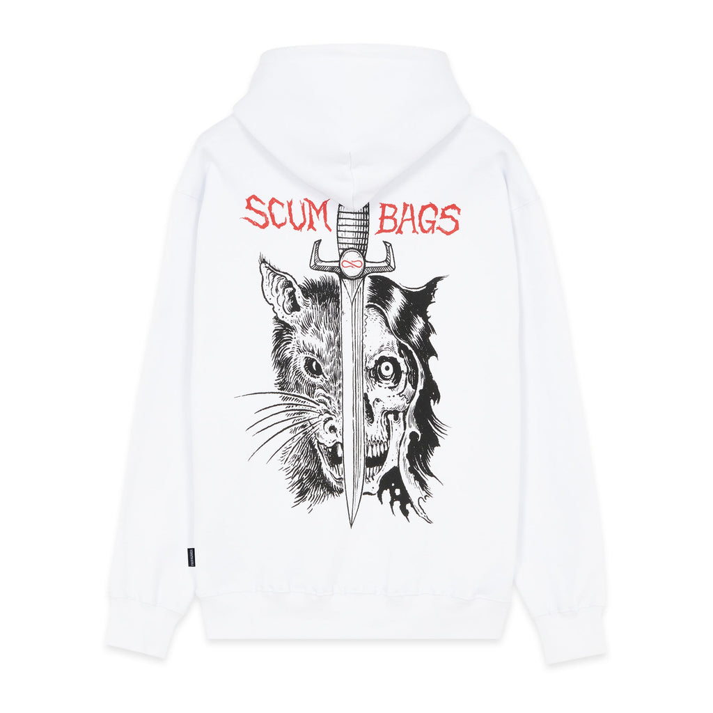 Propaganda felpa con cappuccio e tasca a marsupio Bags Hoodie 22FWPRFE771-02 white