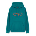 Propaganda Felpa con cappuccio e tasca a marsupio Logo Hoodie 22FWPRFE805-41 petrol