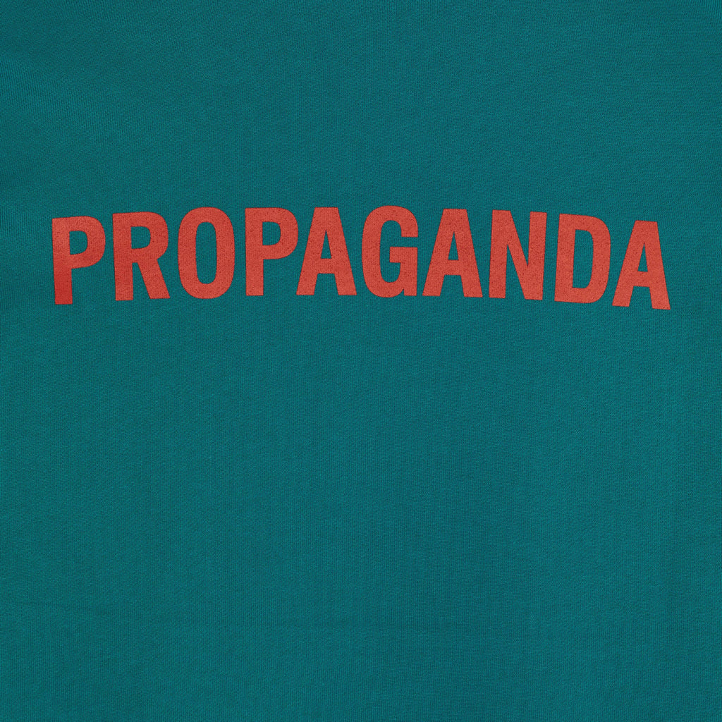 Propaganda Felpa con cappuccio e tasca a marsupio Logo Hoodie 22FWPRFE805-41 petrol