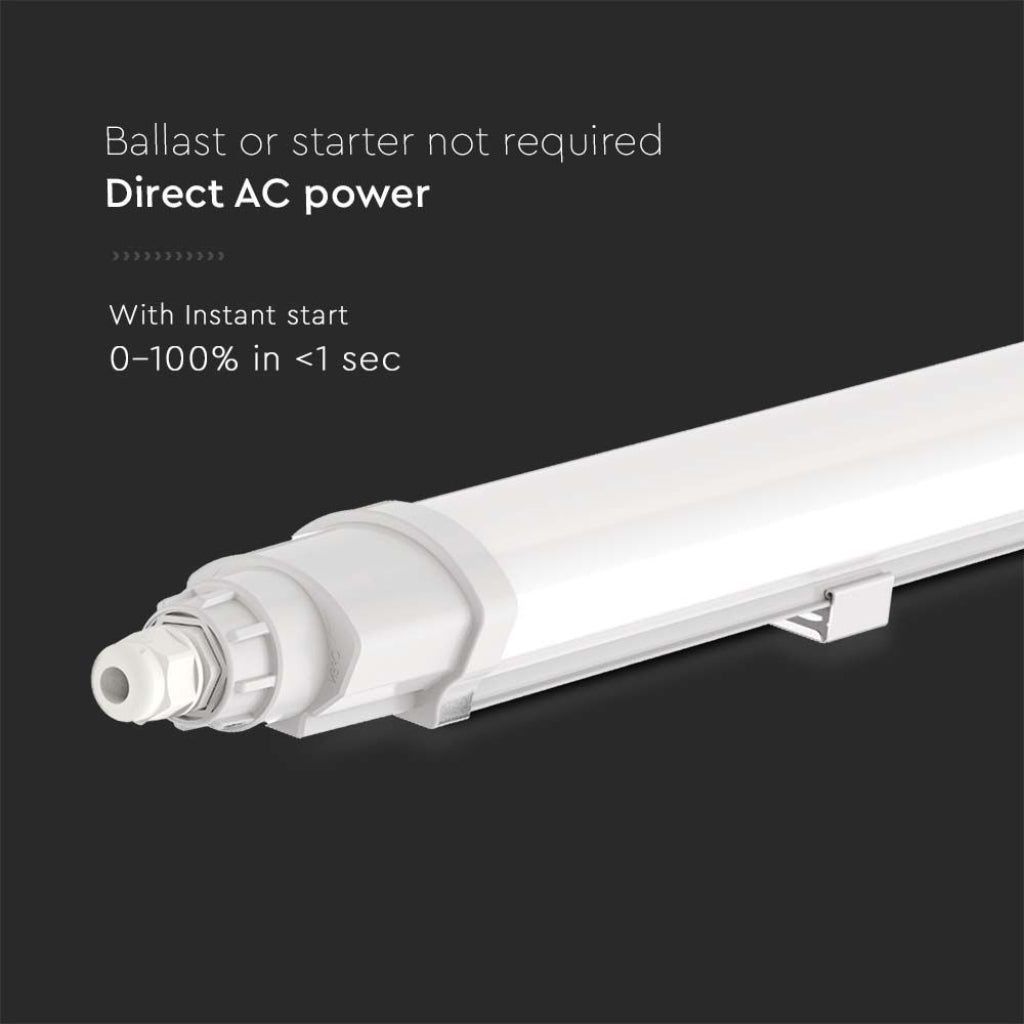 V-Tac Plafoniera LED 18W 60cm IP65 4000K Collegabile Serie L