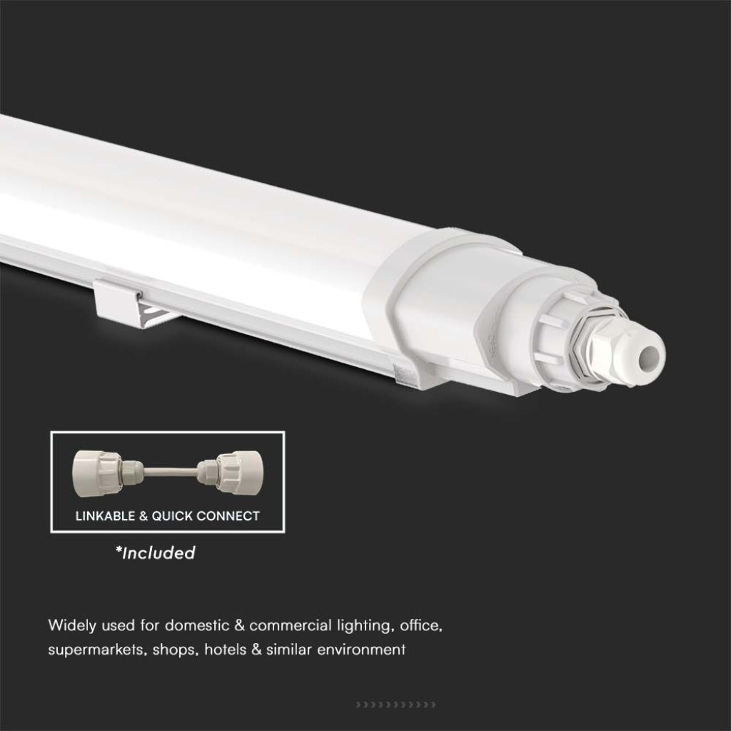 V-Tac Plafoniera LED 18W 60cm IP65 4000K Collegabile Serie L