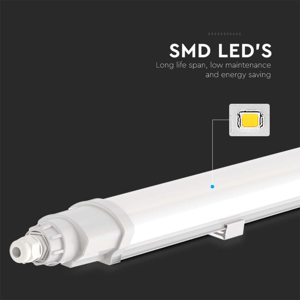 V-Tac Plafoniera LED 18W 60cm IP65 4000K Collegabile Serie L
