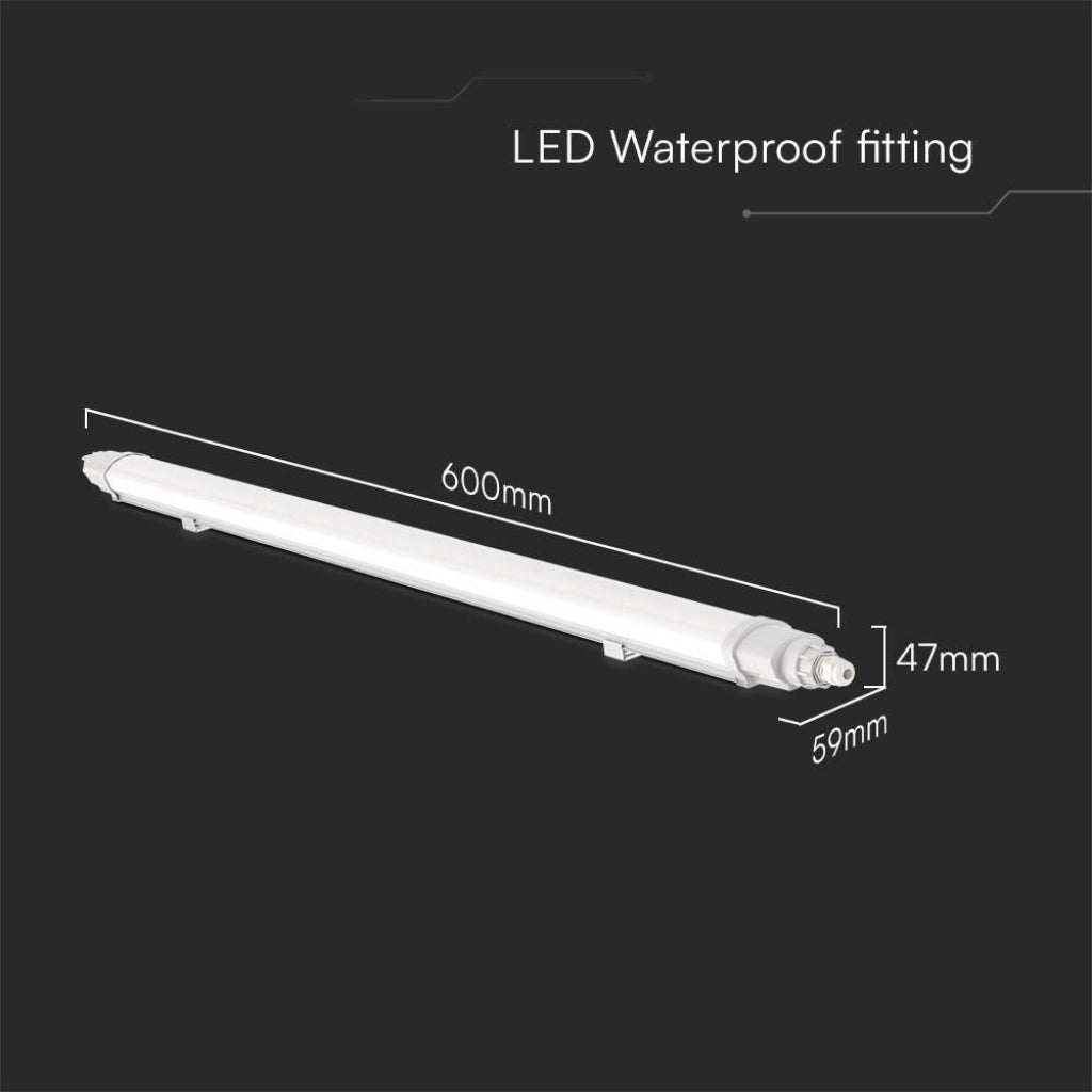 V-Tac Plafoniera LED 18W 60cm IP65 4000K Collegabile Serie L