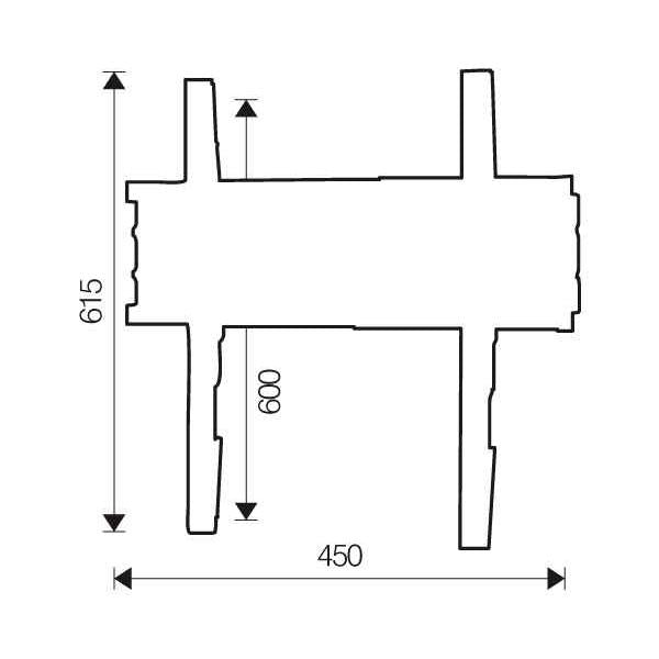ITB OM06165 TV mount 132,1 cm (52") Nero [OM-SLIM400X600]