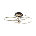 Lampadario LED a plafone 36W nero e oro moderno con luce calda 3000K