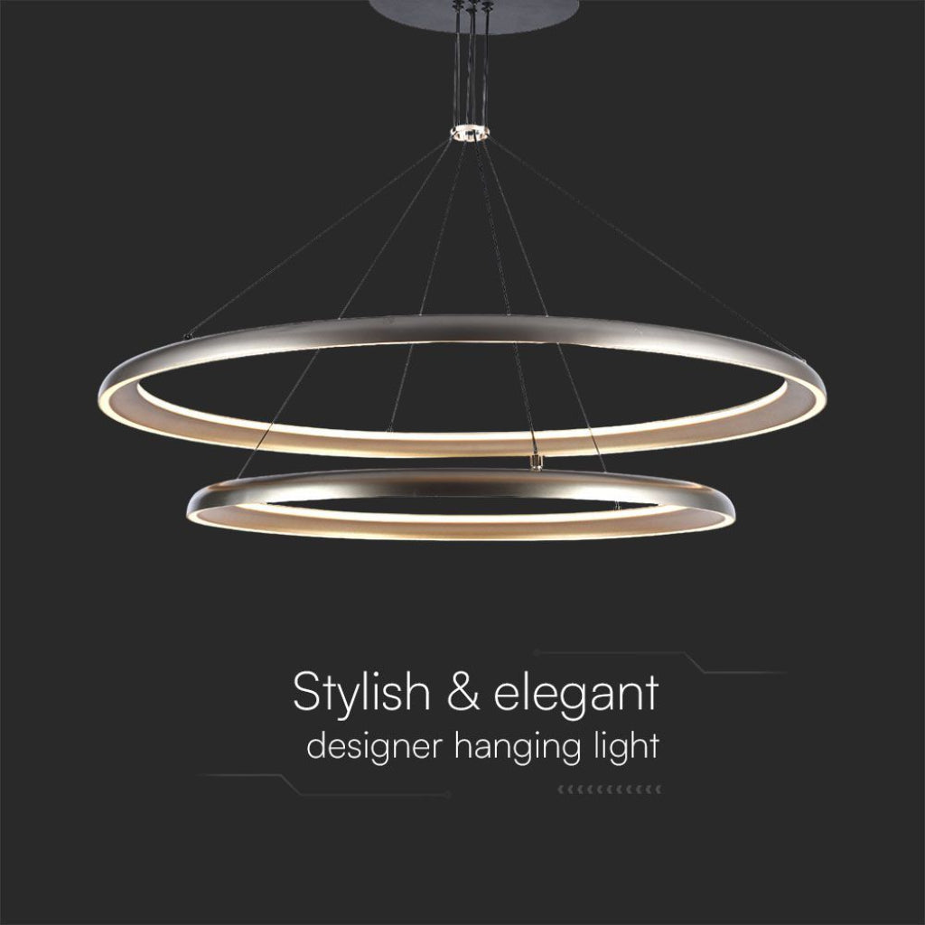 Lampadario LED moderno 65W grigio champagne 3000K – Design elegante