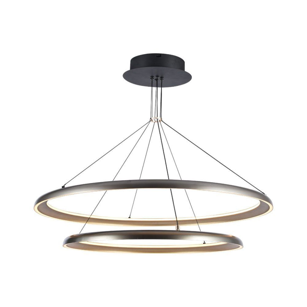 Lampadario LED moderno 65W grigio champagne 3000K – Design elegante
