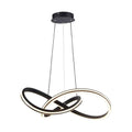 Lampadario LED moderno 40W nero in metallo con luce CCT 3in1