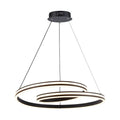 Lampadario LED moderno 40W nero in metallo con luce CCT 3in1 – H1160x600mm