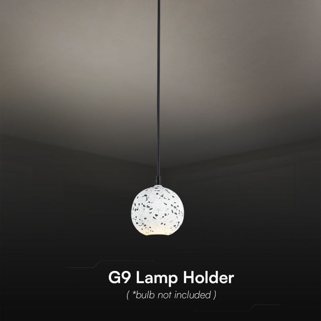 Lampada a Sospensione LED con Attacco G9 – Marmo, Nero