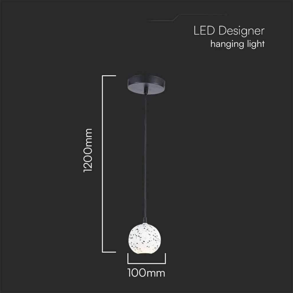 Lampada a Sospensione LED con Attacco G9 – Marmo, Nero