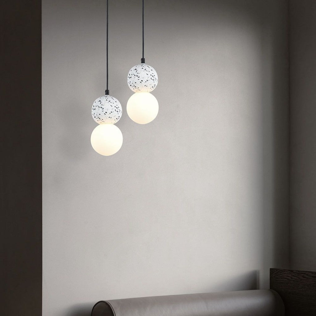 Lampada a Sospensione LED con Attacco G9 – Marmo, Nero