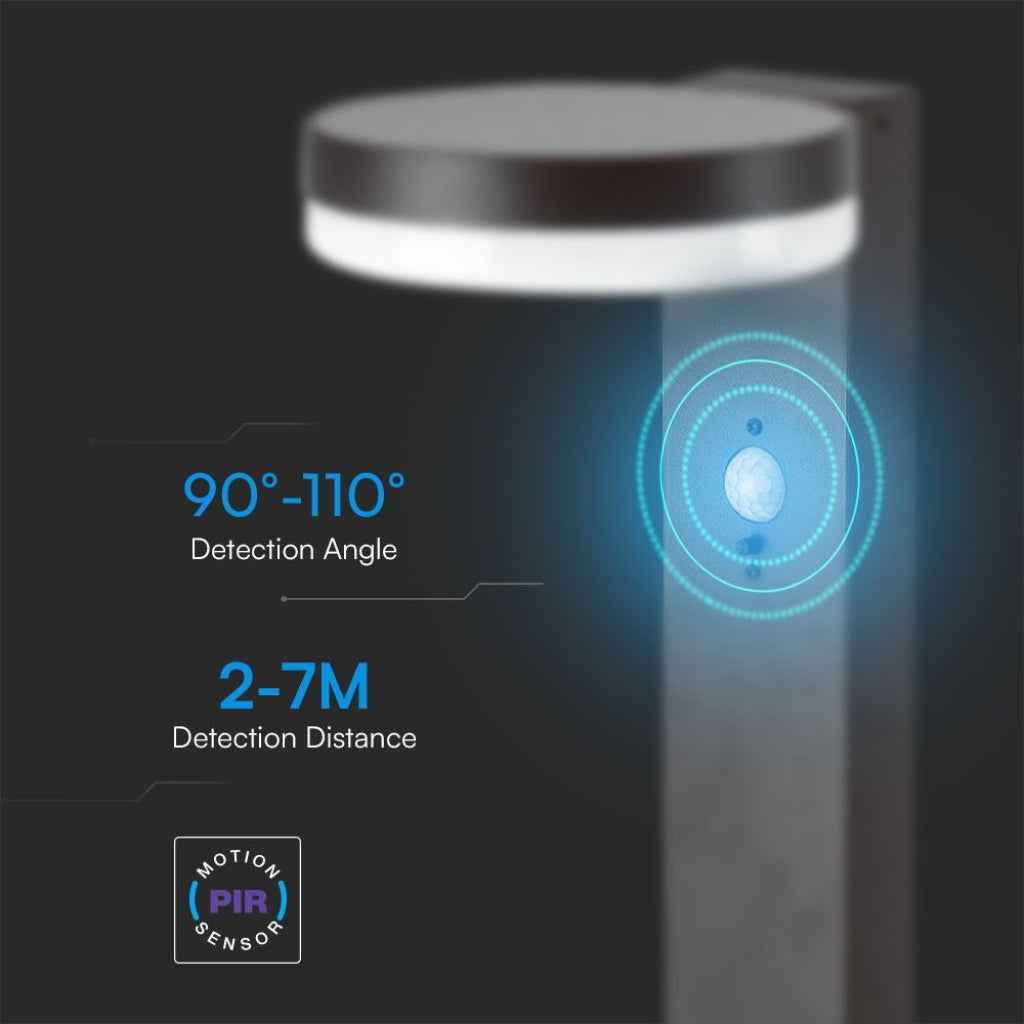 Piantana Solare LED 5.5W con Sensore PIR IP54 Luce Calda 3000K