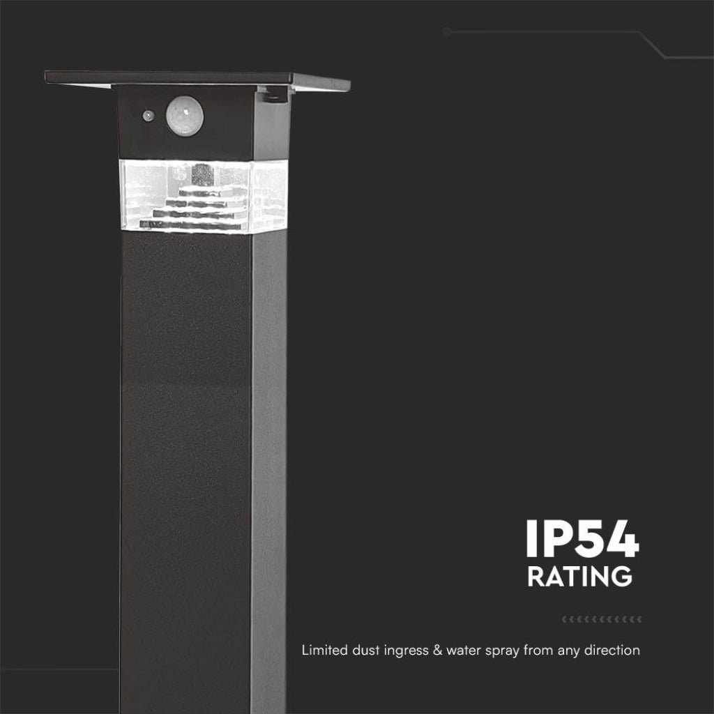 Piantana Solare LED da Giardino 3W con Sensore PIR 3000K IP54