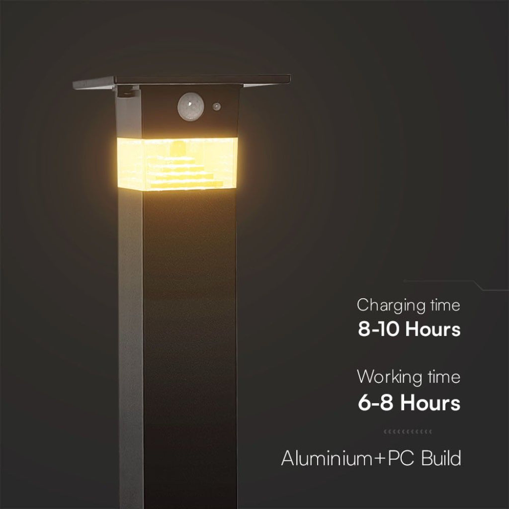 Piantana Solare LED da Giardino 3W con Sensore PIR 3000K IP54