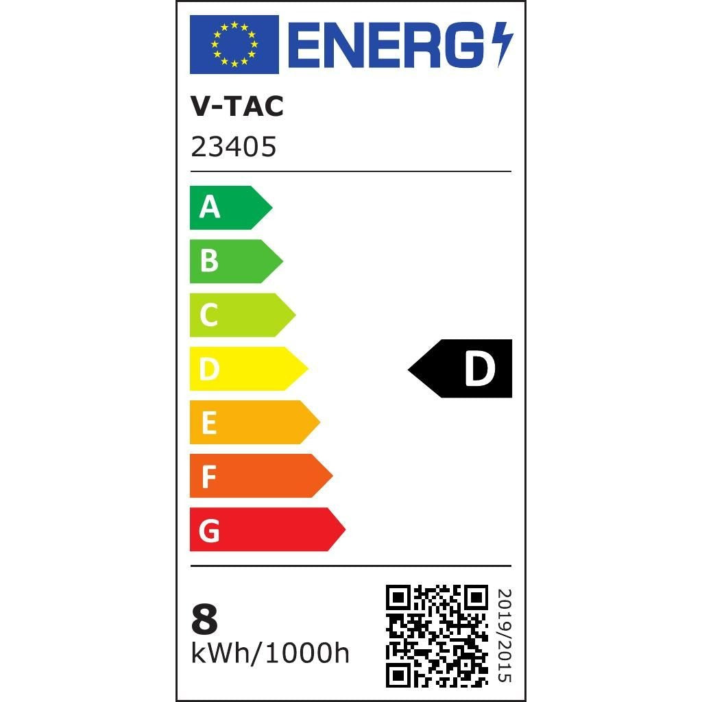 Applique LED V‑TAC 8 W USB 3000 K – Design Rotondo Nero