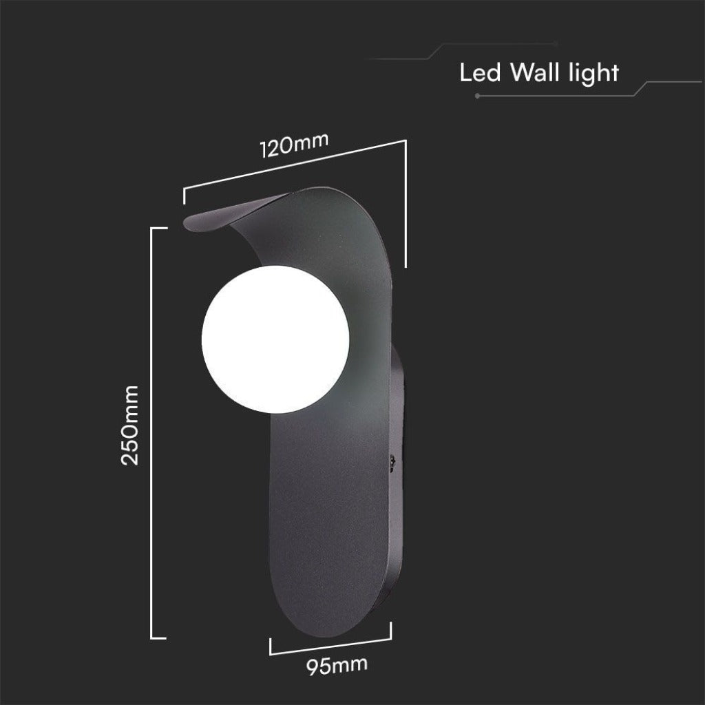 Applique da Parete LED con Attacco G9 – Metallo e Vetro Nero