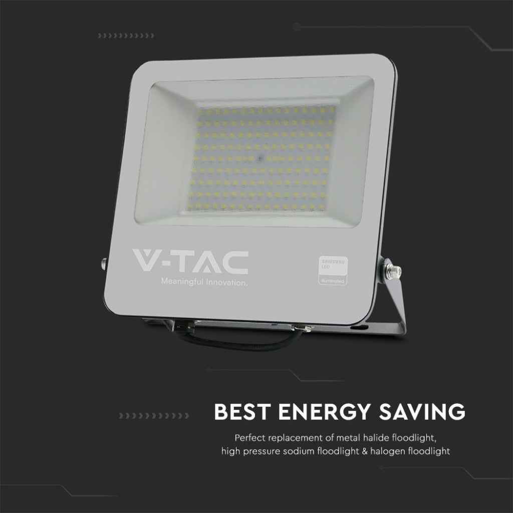 Faro LED 100W Chip Samsung Nero 6400K IP65 con Cavo 1m