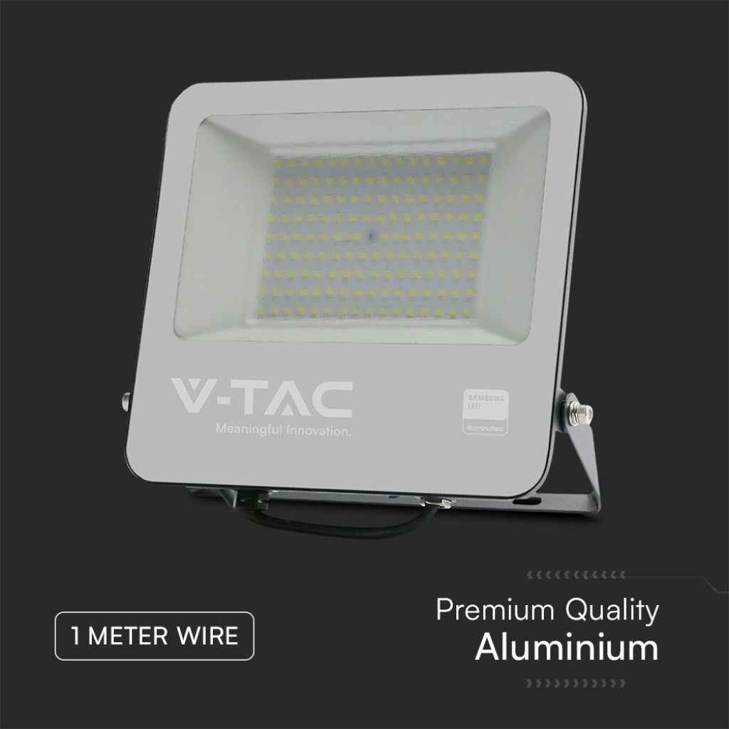 Faro LED 100W Chip Samsung Nero 6400K IP65 con Cavo 1m