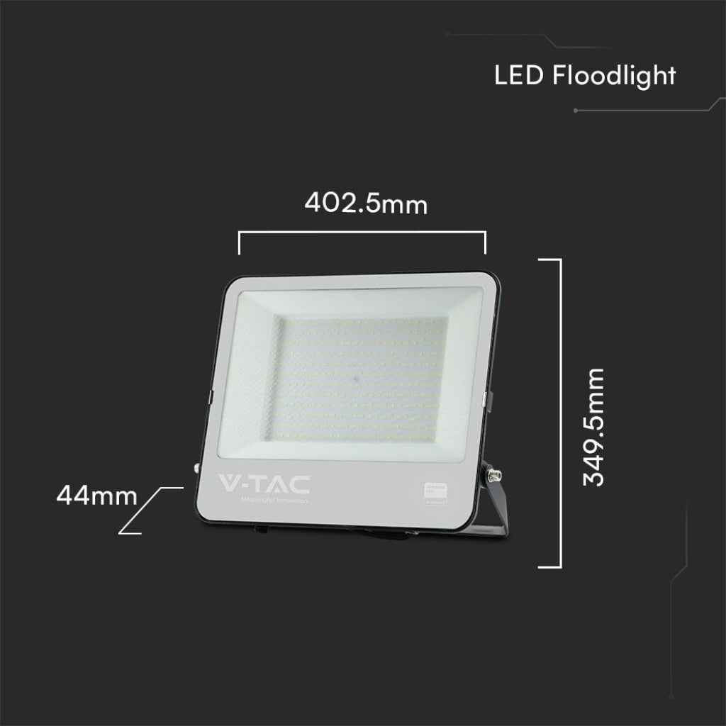 Faro LED 200W Chip Samsung Nero 6500K IP65 con Cavo 1m