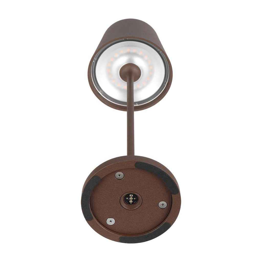 Lampada LED da Tavolo 15W Corten con Touch Dimmer e Ricarica Wireless