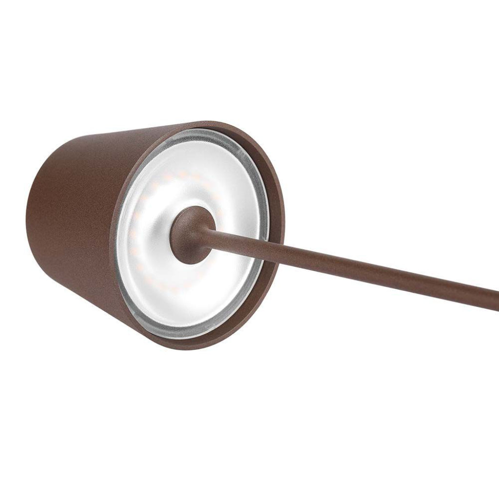 Lampada LED da Tavolo 15W Corten con Touch Dimmer e Ricarica Wireless