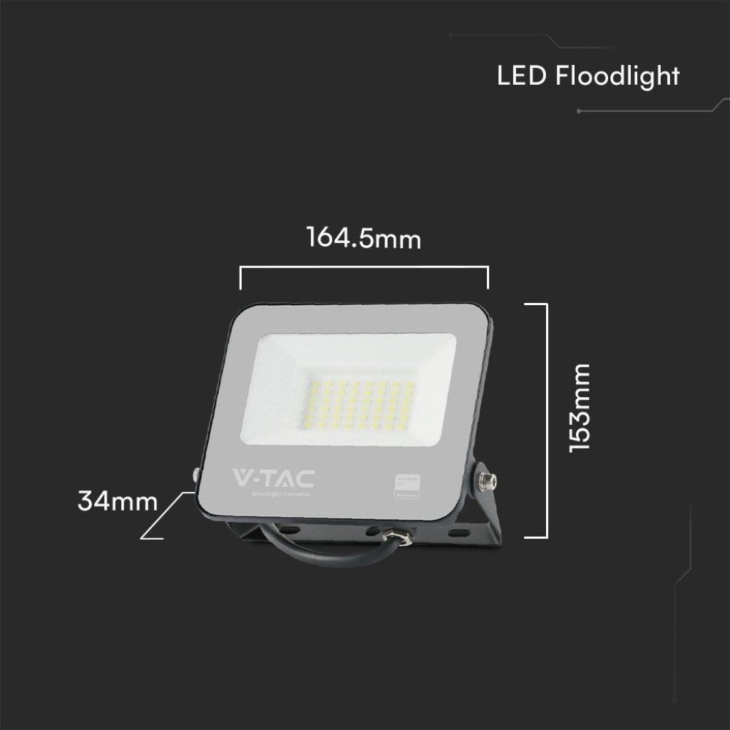 Faro LED 30 W SMD Samsung – Nero, 3000 K, IP65