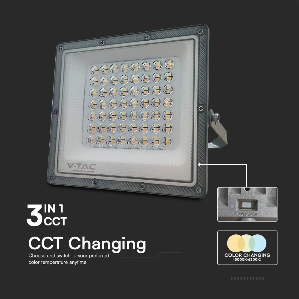 Faro LED 50W CCT 3in1 IP65 con LED Sostituibili | Grigio Scuro