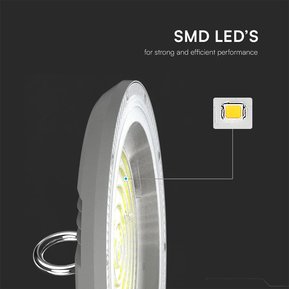 Campana LED UFO 100W CCT 3in1 IP65 con Interruttore | Grigio