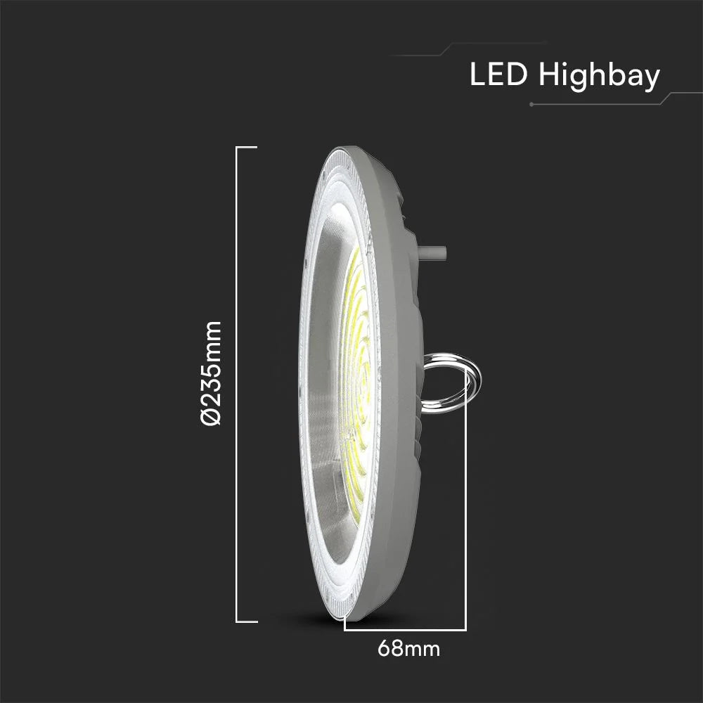 Campana LED UFO 100W CCT 3in1 IP65 con Interruttore | Grigio