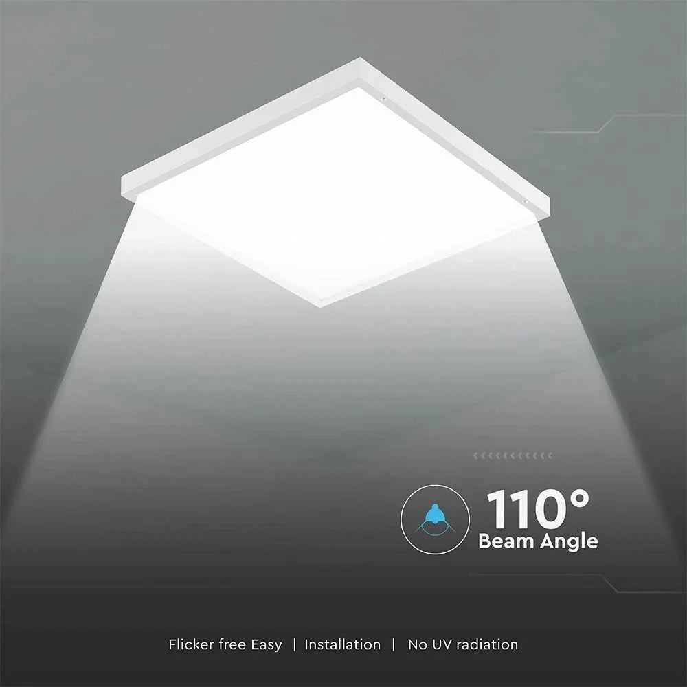 Pannello LED 36W 600×600 mm 2in1 da Incasso o Plafone 6500K